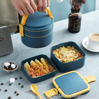 S42-LX-7010a AIRSUN New Ins Handheld Double Deck Lunch Box with Rice Portable Lunch Box Student Bento Box