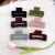 9cm Korean Style Artificial Flocking Barrettes Hair Clip for Bath Shark Clip Square Semicircle 5 Ring