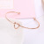 Europe and America Creative Personality Peach Heart Knotted Bracelet Women's DIY Open C- Shaped Stainless Steel Love Bracelet