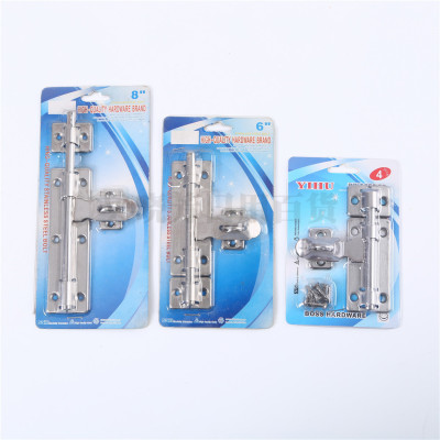Stainless Steel Left and Right Bolt Thickened Door Latch Anti-Theft with Lock Wooden Doors and Windows Stainless Steel Pin