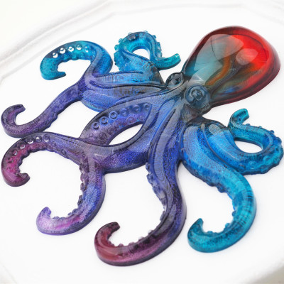DIY Epoxy Resin Crystal Glue Amazon Octopus Ocean Octopus Mirror Silicone Mold