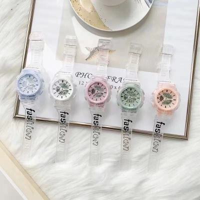 Transparent Strap Multiple Color Matching Candy Color Electronic Watch Student Universal Electronic Watch Outdoor Fashion Trend