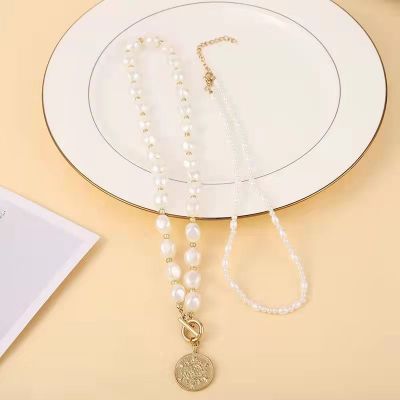 Artificial Pearl Necklace Bead Double Layer Factory Direct Supply Korean Jewelry Fashion All-Match in Stock Wholesale