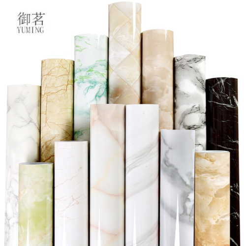 Imitation Marbling Furniture Renovation Stickers Wallpaper Kitchen Oil-Proof Home Kitchen Cabinet waterproof and Moisture-Proof Paper