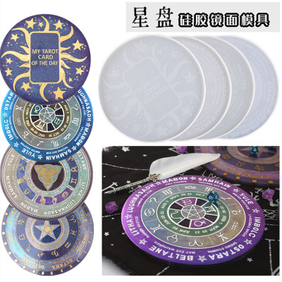 DIY Crystal Glue Epoxy Resin Constellation Plate Plate Mirror Silicone Mold