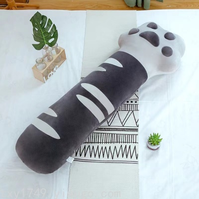 Factory Direct Sales Cat's Paw Pillow Long Pillow Pillow Plush Toy Cushion Doll Sleep Pillow Waist Pillow