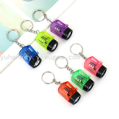 Small Flashlight Keychain Gift Battery Light Key Ring Pendant Wholesale Crafts Luminous Led Small Miner's Lamp