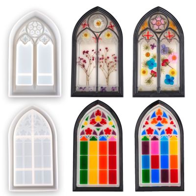 DIY Crystal Glue Resin Willow Leaf Window Church Window Storage Box Storage Cabinet Mirror Silicone Mold