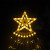 Led Five-Pointed Star Waterfall Light Christmas Hanging Tree Light Waterfall Light Meteor Light Outdoor Courtyard Remote Control Solar Light