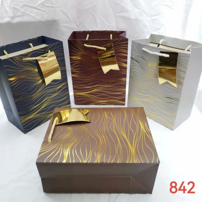 Gift Bag Festival Gift Bag Paper Bag Handbag Bronzing in Stock