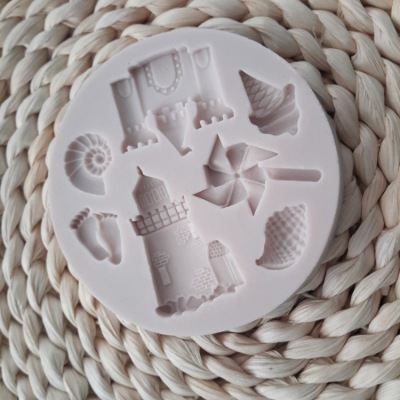 Conch Windmill Footprints House Fondant Cake Silicone Mold Chocolate Mold DIY Baking Tool Wholesale Set