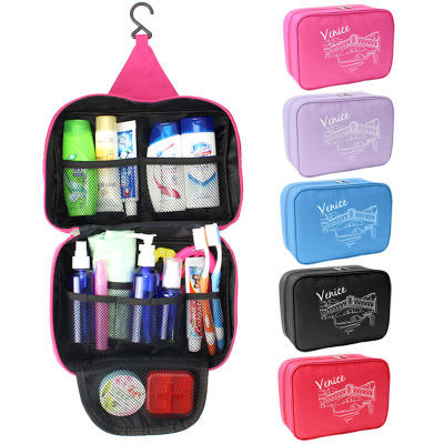 Large Capacity Outdoor Hanging Travel Washing and Makeup Bag 4 Color Cosmetic Bag Cosmetic Case Wash Bag Venice Pattern