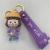 Cartoon Little Flower Hat Girl Keychain Cute Suitcase Hanger Little Creative Gifts Trend Doll Car Key Ring Chain