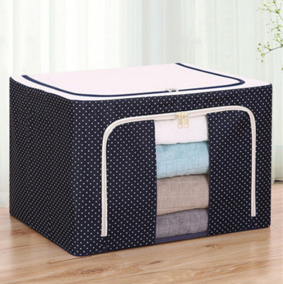 Fabric Oxford Cloth Foldable Wardrobe Finishing Steel Frame Box Storage Box Home Storage Bags Wholesale