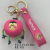 Creative Couple Cartoon Weightlifting Girl Peach Keychain Pendant Schoolbag Car Key Chain Ornaments Small Gift