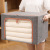 Large Window Clothes Finishing Storage Box Transparent Foldable Cotton Linen Fabric Storage Box Quilt Toy Storage Box