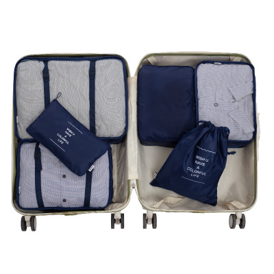 New Twill Waterproof Travel Buggy Bag Clothes Organizer Classification 6-Piece Set Luggage Storage Bag 6-Piece Set