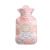 New Small Flocking Hot Water Bag Cute Girl Heart Hand Warmer Water Injection Mini-Portable Hot-Water Bag Hand Warmer