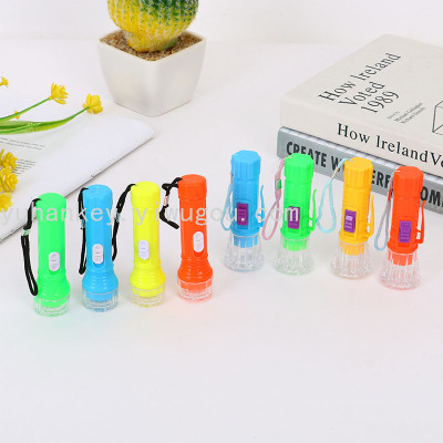 Plastic Flashlight LED Flashlight Diamond Flashlight Strong Light Flashlight Luminous Toy Prize Factory