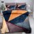 Fashion Simple Geometric Pattern Ling-Shaped Color Blocking Four-Piece Bedding Set