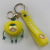 Creative Couple Cartoon Weightlifting Girl Peach Keychain Pendant Schoolbag Car Key Chain Ornaments Small Gift