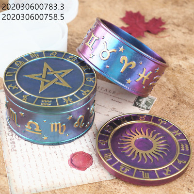 DIY Epoxy Resin Crystal Glue Twelve Constellation Starry Sky Five-Pointed Star Storage Box Silicone Mirror Mold