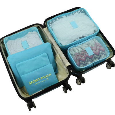 Factory Wholesale Korean Travel Storage Six-Piece Luggage Clothing Waterproof Organizing Bag Buggy Bag 6-Piece Suit
