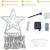 Led Five-Pointed Star Waterfall Light Christmas Hanging Tree Light Waterfall Light Meteor Light Outdoor Courtyard Remote Control Solar Light