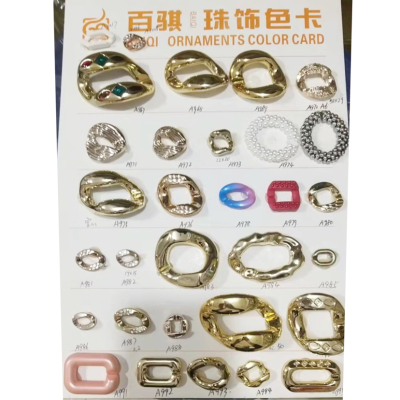 Acrylic Chain Buckle Electroplating Broken Ring KC Gold Buckle DIY Combination Chain Shoes Box and Bag Hardware Lanyard