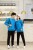 Catering Waiter Workwear Long-Sleeved Sweater Cotton round Neck Milk Tea Shop Hot Pot Restaurant Waiter Coat in Stock