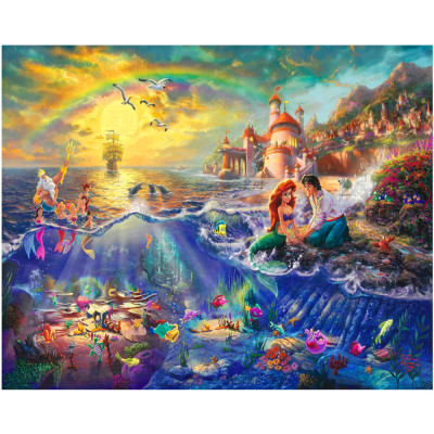 Creative 5D Full Diamond Painting Mermaid Animation Home Decoration Painting Crafts Foreign Trade Cross-Border Hot One Piece Dropshipping