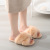 New PVC Material Winter Slippers Plush Cross with Floor Cotton Slippers Interior Home Warm Fluffy Slippers