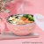 T07-7747 Stainless Steel Children's Bowl Cartoon Eating Bowl Soup Baby Bowl Dual-Use Complementary Food Children's Bowl Tableware