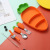 Children's Silicone Plate Carrot 304 Stainless Steel Fork Spoon Tableware Set Baby Baby Solid Food Compartment Plate