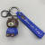 Cute Single Glasses Bear Keychain Cartoon Schoolbag Pendant Silicone Couple Key Chain Car Key Bag Hanging Ornaments