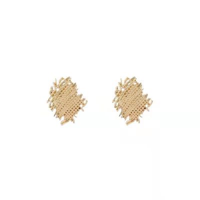 Geometric Pattern High Sense Earrings Female Court Retro Design Hepburn French Earrings Creative Direct Supply Wholesale