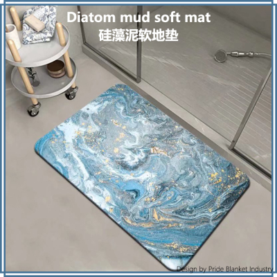 Diatom Mud Bathroom Mat Absorbent Floor Mat  Entrance Bathroom Non-Slip Floor Mat Kitchen Oil-Proof Mat