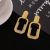 Fashion Exaggerated Earrings Cross-Border Hot European and American Earrings CCB Rectangular Ins Retro Style Earrings