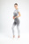 Women's Slim-Fit Hanging Dyed Gradient Color Fitness Yoga Wear Suit Short-Sleeved Cropped Pants Fitness Sports Two-Piece Suit