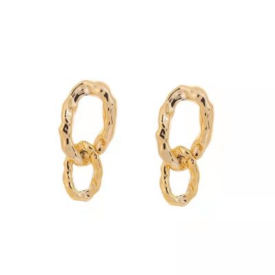 Fashion Exaggerated Earrings Cross-Border Hot European and American Earrings CCB Oval Ins Retro Style Earrings