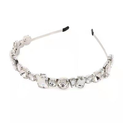 Korean Beautiful Headband Large Rhinestone Crystal Stylish Hair Accessories for Women Summer New Korean Hair Hoop