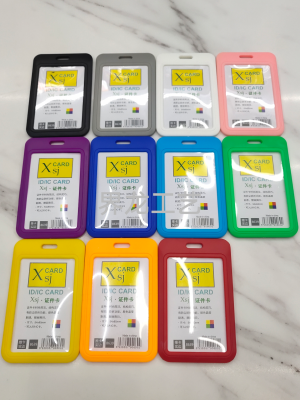 New Pull-Back Transparent Work Card Employee Trade Fair ID Badge Plastic Bus Access Control Student Meal Card Set