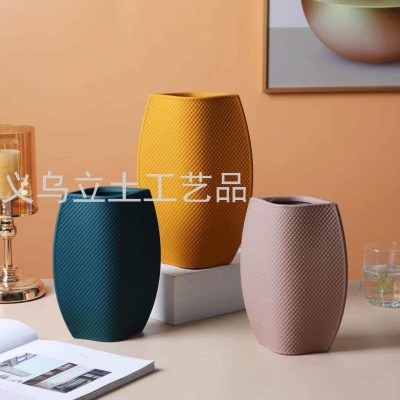 Gao Bo Decorated Home Morandi Colorful Geometric Ceramic Vase