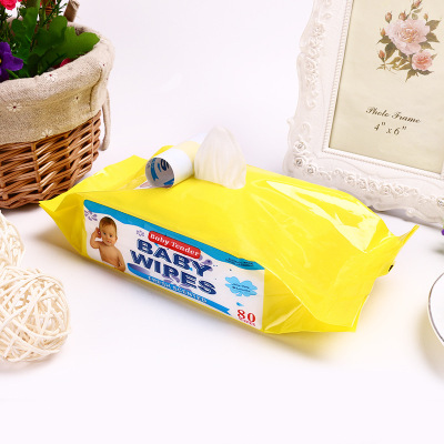 2021 Cross-Border Hot Selling Baby Wet Tissue Paper Baby Wet Tissue Children Hand & Mouth Dedicated Factory Direct Supply