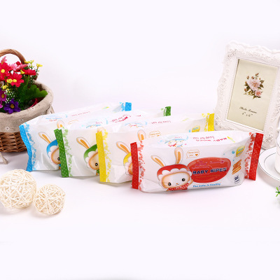 2021 Baby Hand and Mouth Wipes 80 Pumping Portable Baby Newborn Baby Child Wet Tissue Family Pack in Stock Wholesale