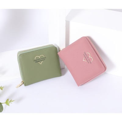 New Forever Young Buckle Wallet Women's Short Multi Card Slots Wallet Japanese and Korean Style Zipper Coin Purse
