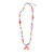 Korean Style Cartoon Cute Girl Necklace Creative Fashion Candy Color Love Mix Rainbow Pendant Clavicle Chain