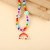 Korean Style Cartoon Cute Girl Necklace Creative Fashion Candy Color Love Mix Rainbow Pendant Clavicle Chain