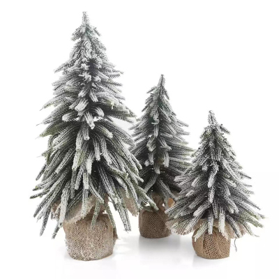 New Year Artificial PE Mini Christmas Tree Ornament Tabletop Xmas Pine Trees Home Office Decoration Shopping Mall Festiv