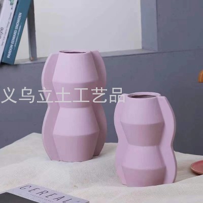 Gao Bo Decorated Home Morandi Colorful Geometric Ceramic Vase